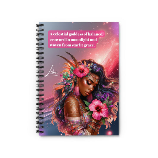 Libra Zodiac Journal | Cosmic Notebook | Libra Gift | Line Ruled